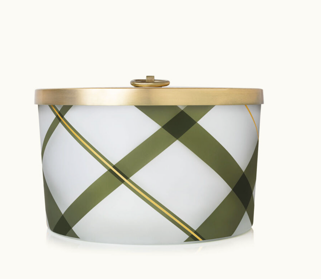 FRASIER FIR FROSTED PLAID LARGE 3-WICK CANDLE