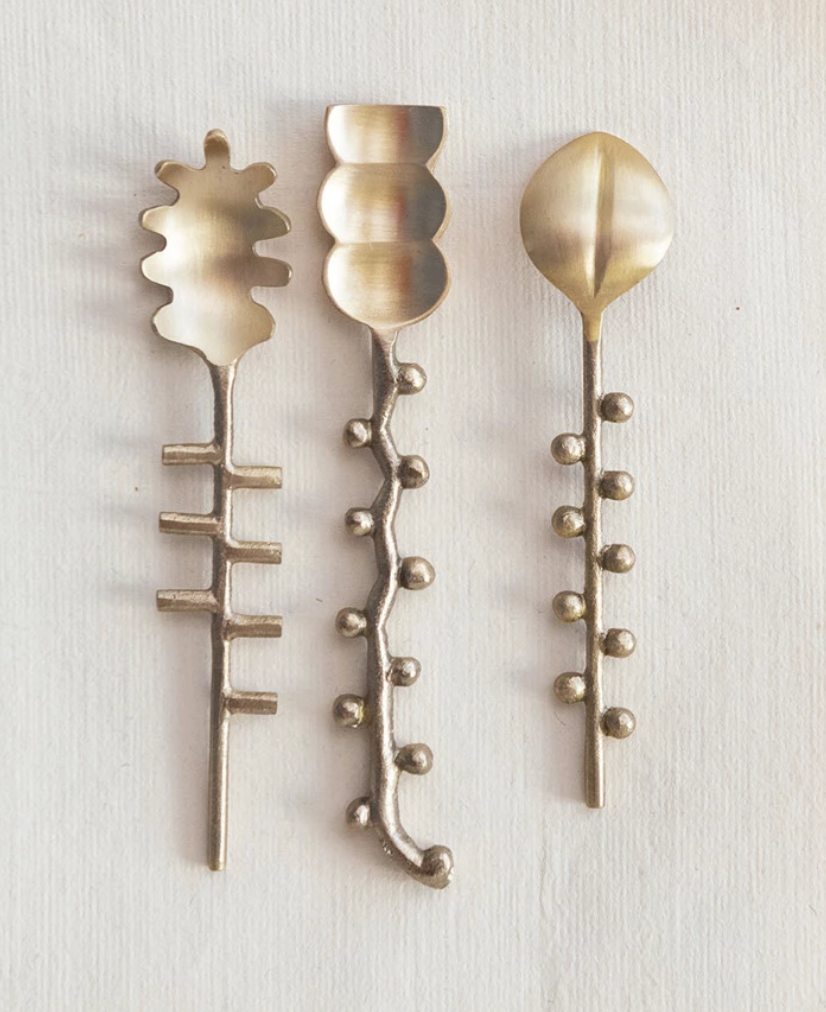 BRASS FORMED SPOON - 3 STYLES AVAILABLE