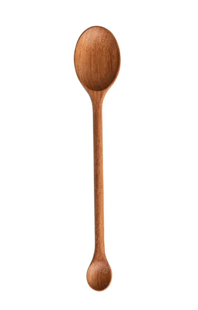 HAND-CARVED TWO SIDED DOUSSIE WOOD SPOON