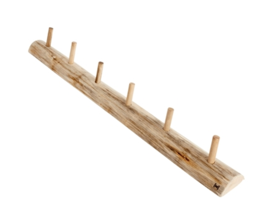 FIR WOOD SCANDINAVIAN COAT RACK 31.5"