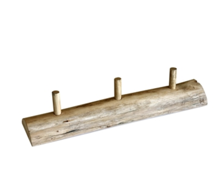 FIR WOOD SCANDINAVIAN COAT RACK 15.75"