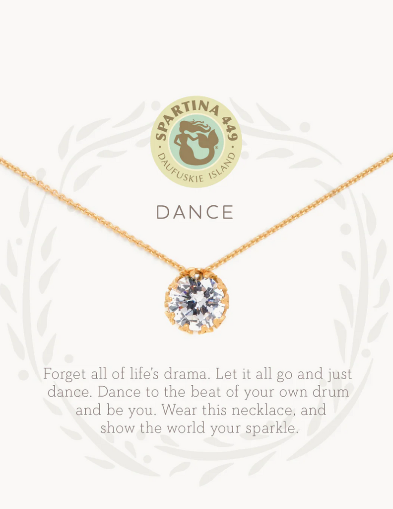 DANCE/GEM NECKLACE 18" GOLD