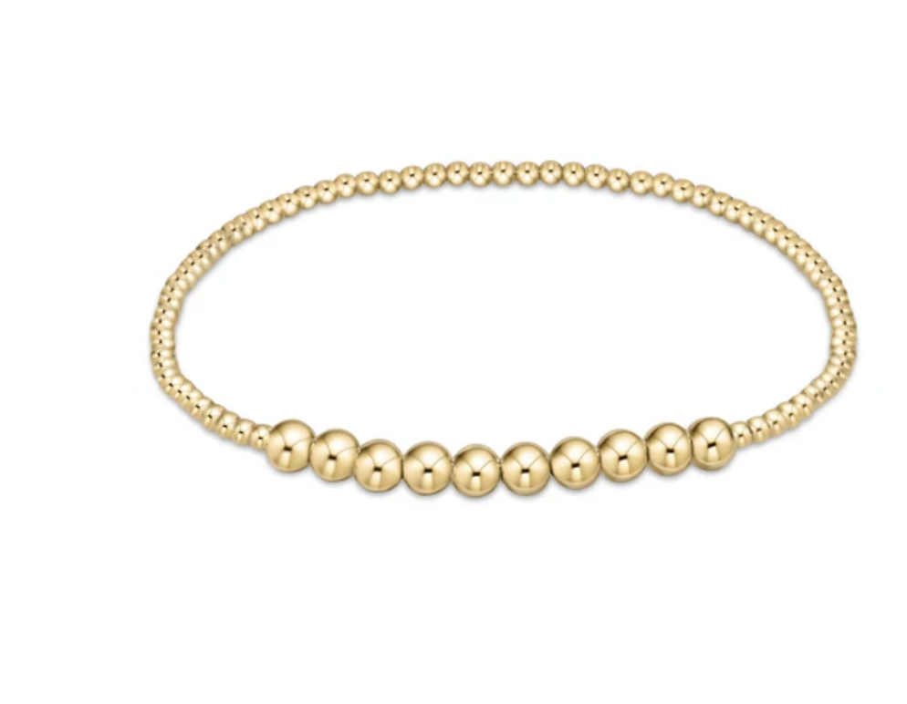 E NEWTON CLASSIC GOLD BEADED BLISS BEAD BRACELET- GOLD