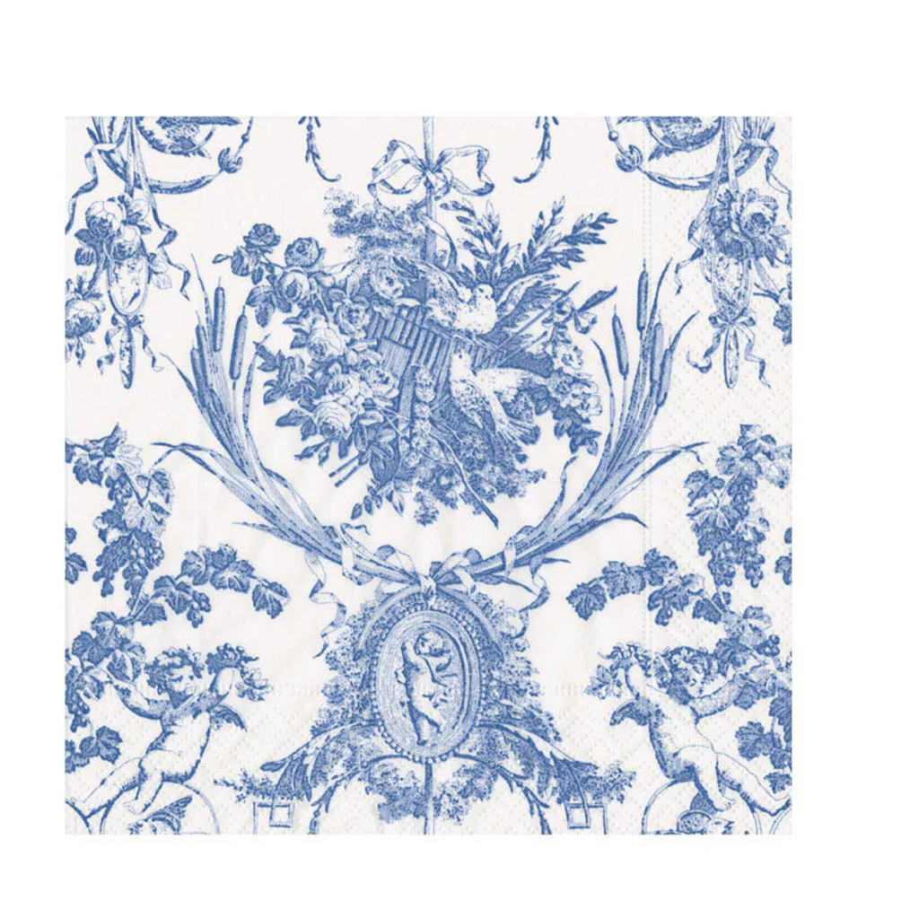 ROMANTIC TOILE BLUE - COCKTAIL NAPKIN