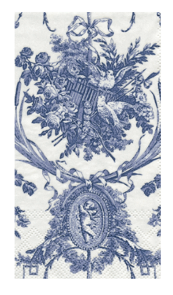 ROMANTIC TOILE BLUE - GUEST TOWEL