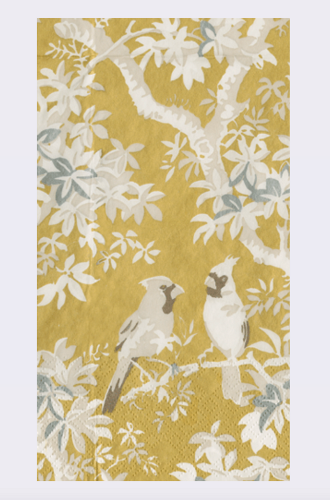 SCENIC SONGBIRDS GOLD/IVORY - GUEST TOWEL