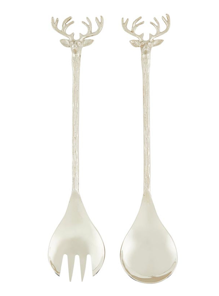 SILVER STAG SALAD SET SILVER