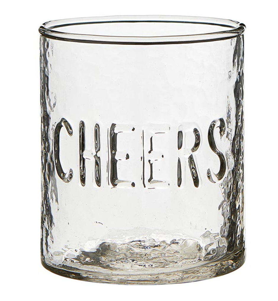 CHEERS HAMMERED GLASS