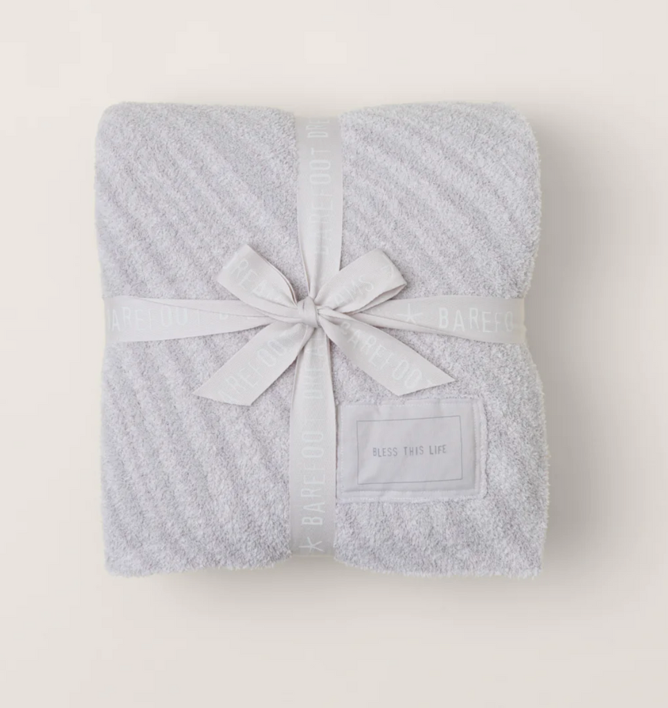 COZYCHIC COVERED IN PRAYER INSPIRATION THROW-SILVER ICE