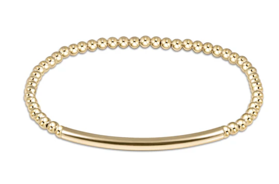 E NEWTON CLASSIC GOLD 3MM BEAD BRACELET - BLISS BAR SMOOTH