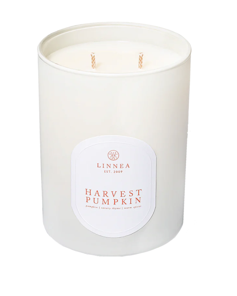 LINNEA HARVEST PUMPKIN 2-WICK CANDLE