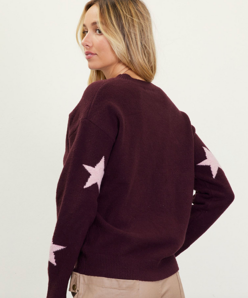 LUREX STAR PATTERN SWEATER