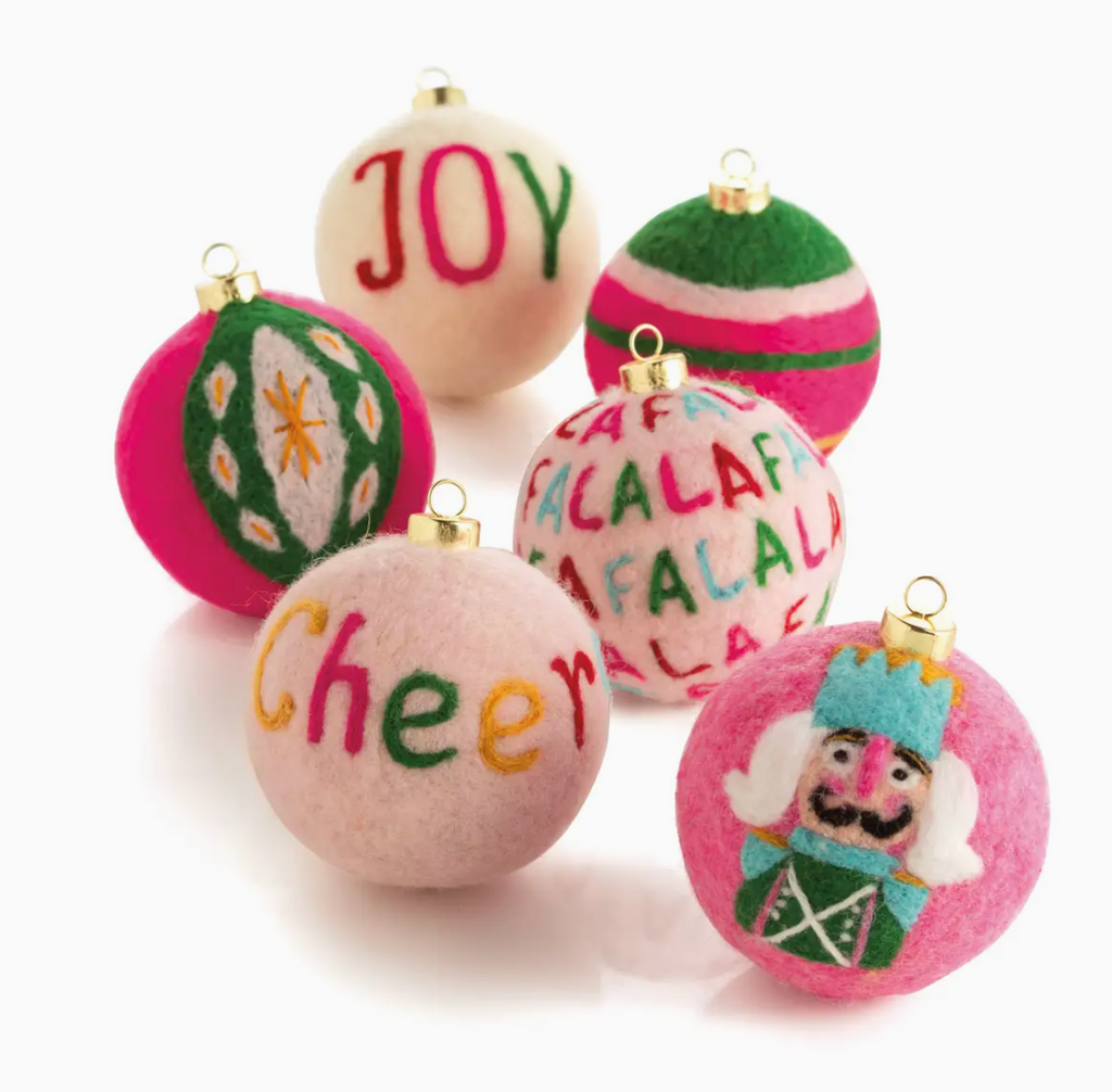 ASSORTED WOOL ORNAMENTS