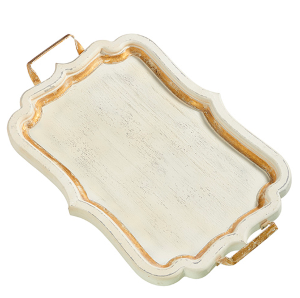 DISTRESSED WHITE TRAY