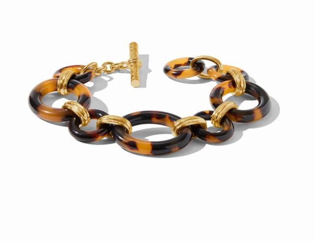 JULIE VOS MADISON LINK BRACELET - TORTOISESHELL