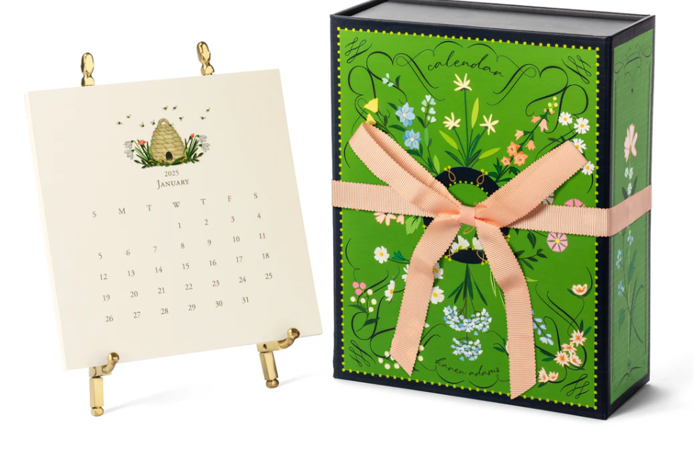 2025 CLASSIC DESK CALENDAR WITH GOLD EASEL