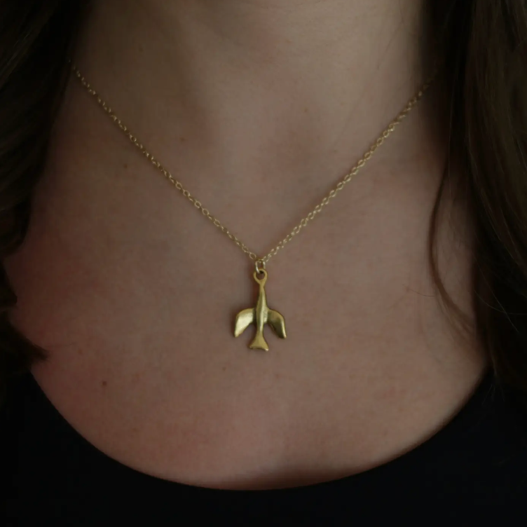 PEACE NECKLACE WITH DOVE