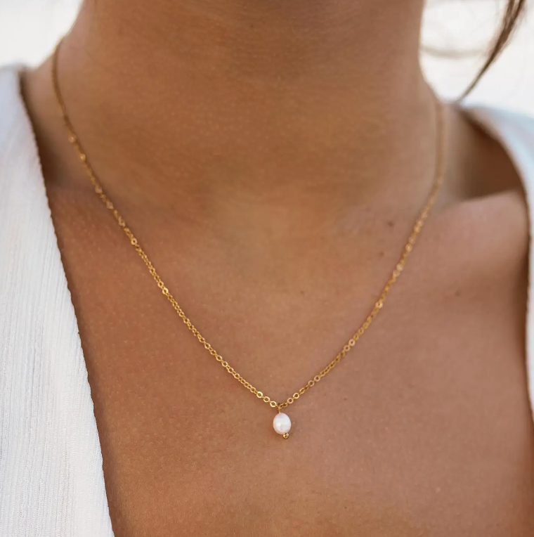 ISLA PEARL NECKLACE - GOLD