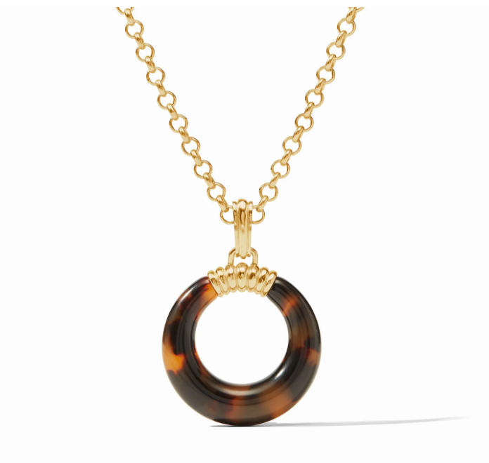 JULIE VOS MADISON STATEMENT PENDANT - TORTOISESHELL