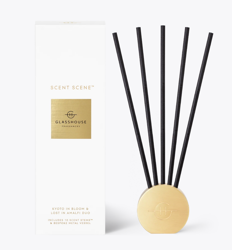 GLASSHOUSE FRAGRANCES Scent Scene Duo Lost in Amalfi & Kyoto in Bloom Fragrance Diffuser