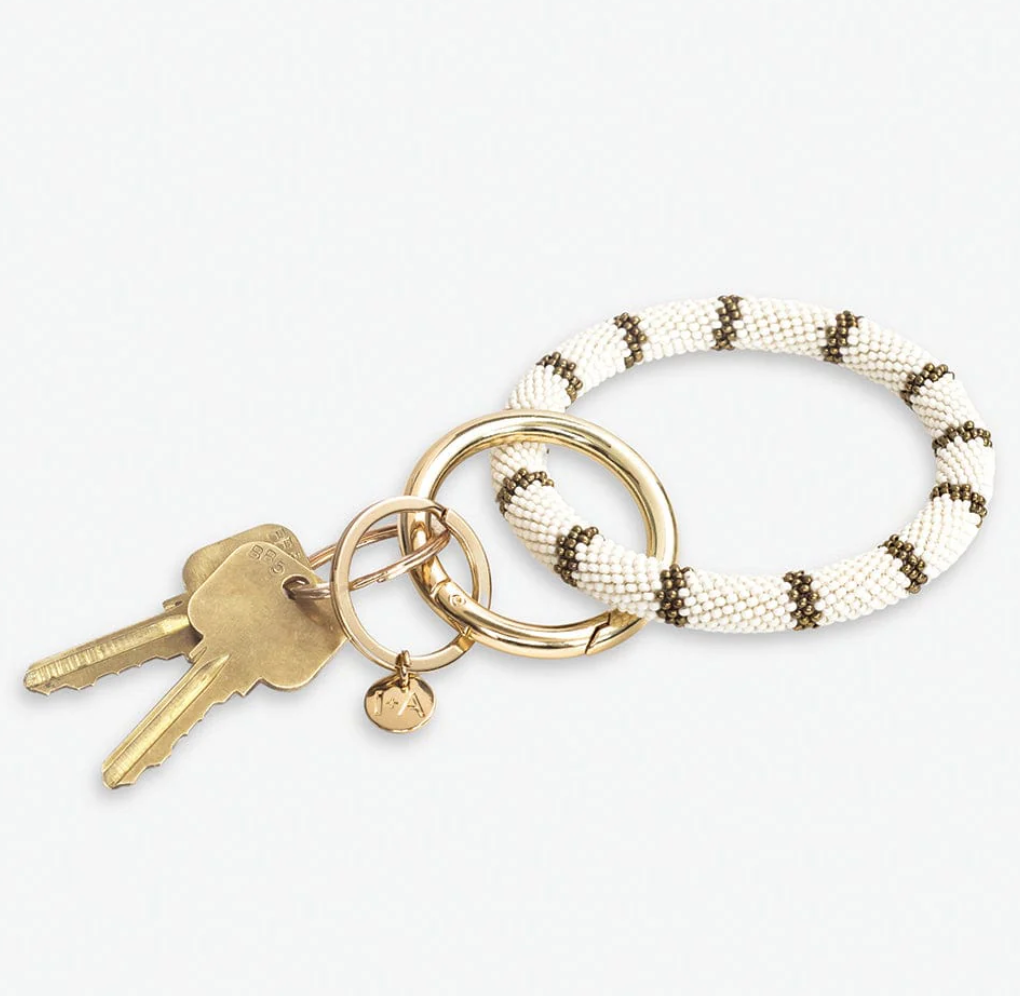 CHLOE STRIPE KEY RING