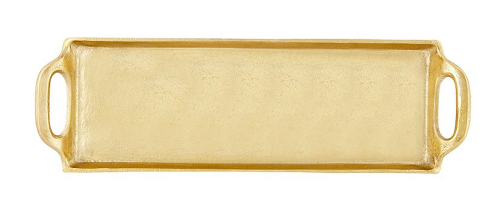 GOLD ALUMINUM TRAY - LARGE