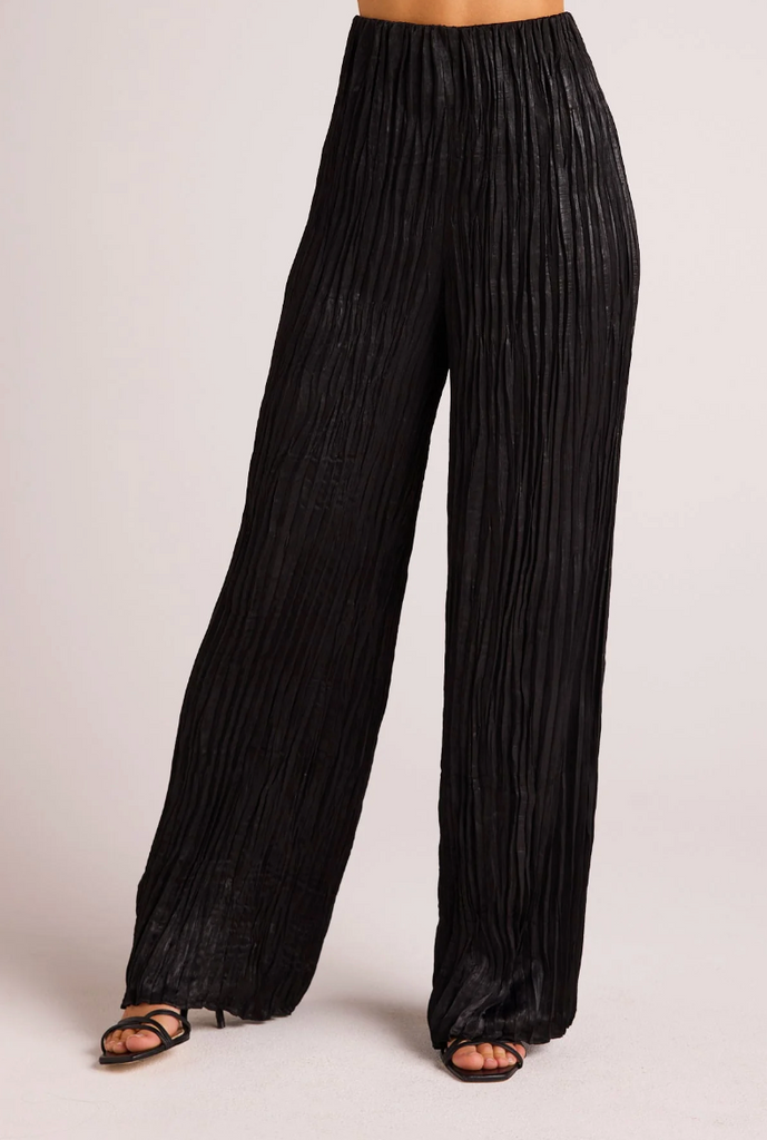 BELLA DAHL VARIEGATED PLEATED PANT BLACK