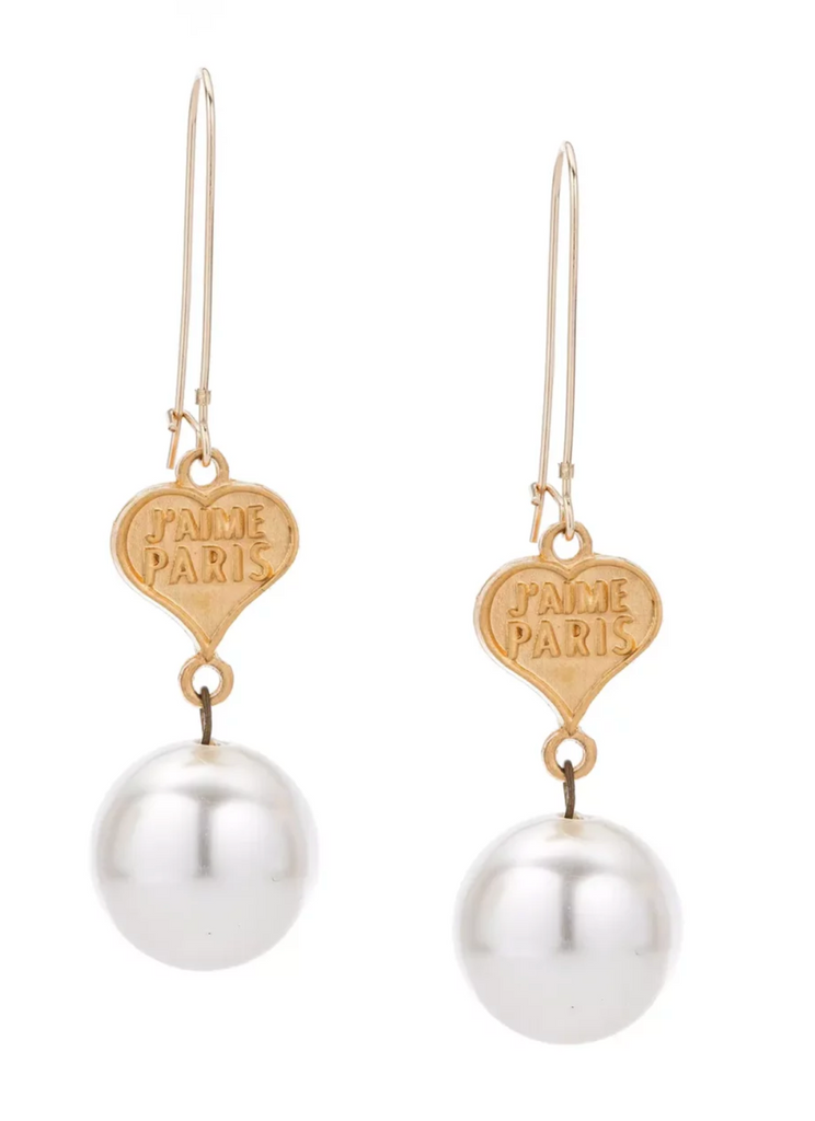 FRENCH KANDE HEATHER EARRING WITH PEARL DANGLE