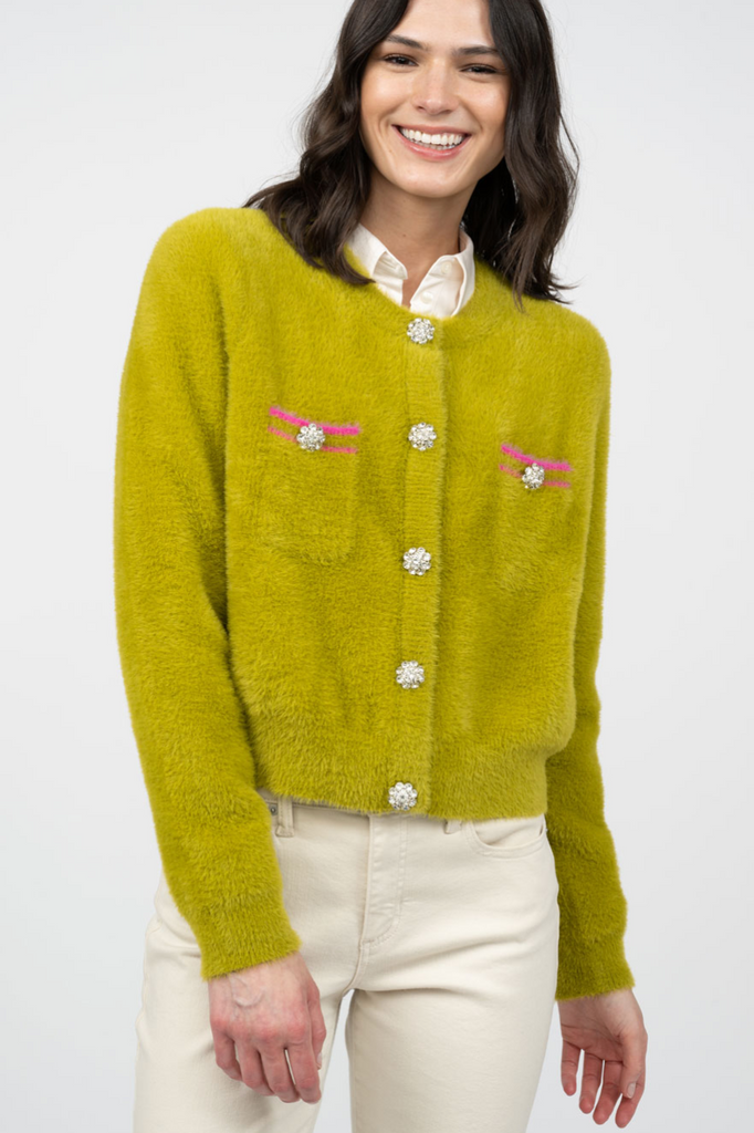 CHANEL CARDIGAN IN LIME