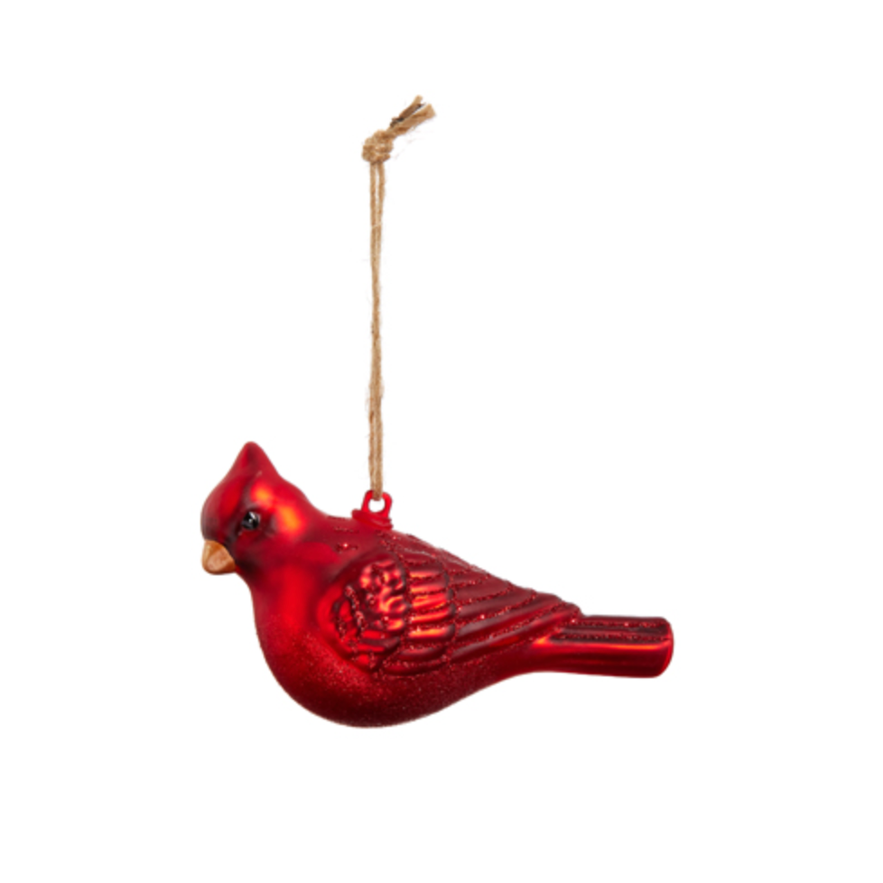 GLITTER CARDINAL ORNAMENT