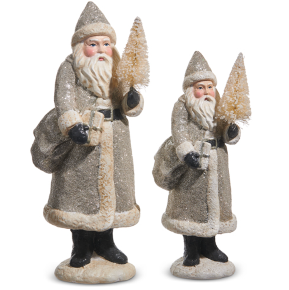 GLITTER VINTAGE SANTA - 2 SIZES
