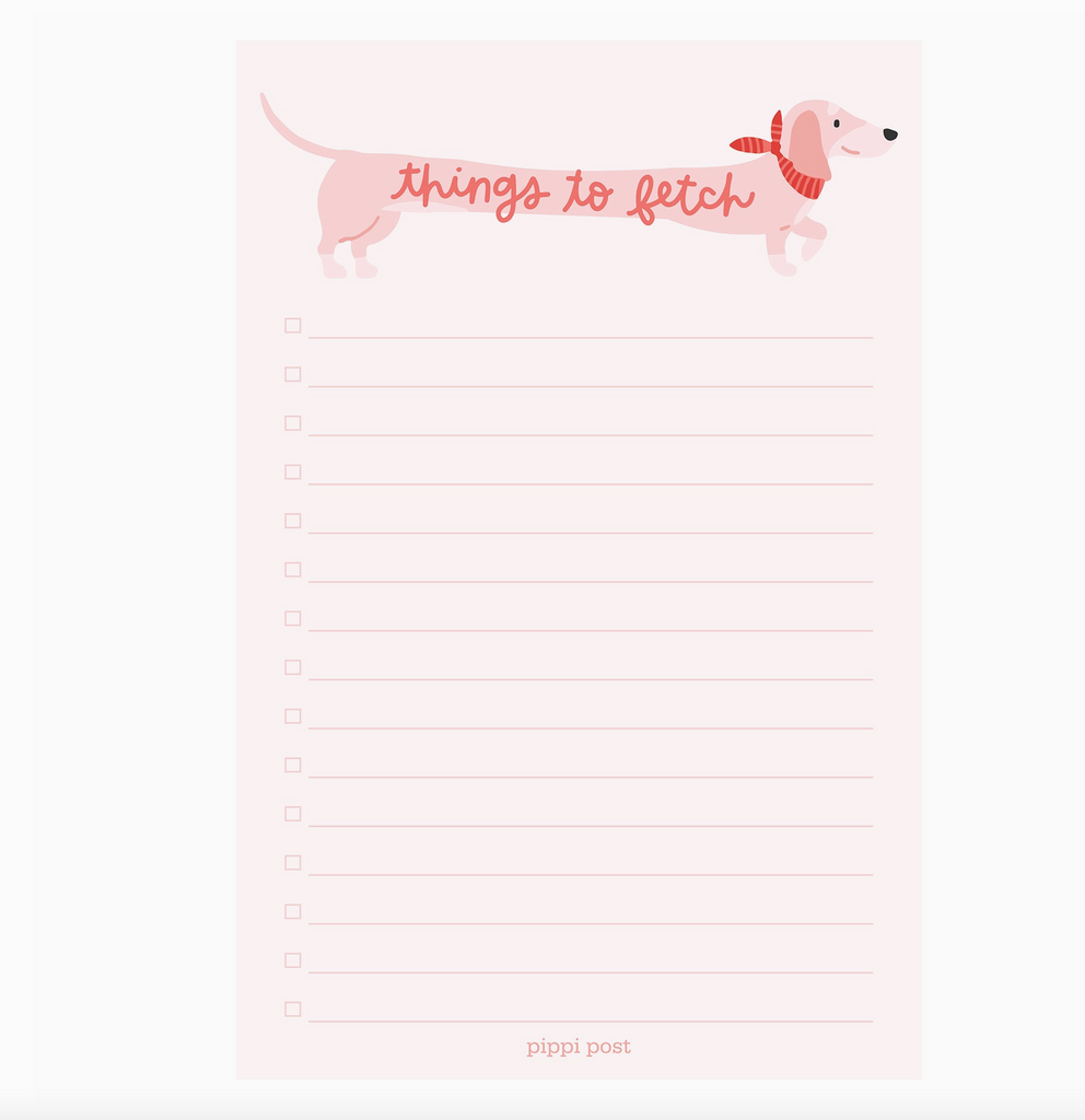 THINGS TO FETCH DOG NOTEPAD