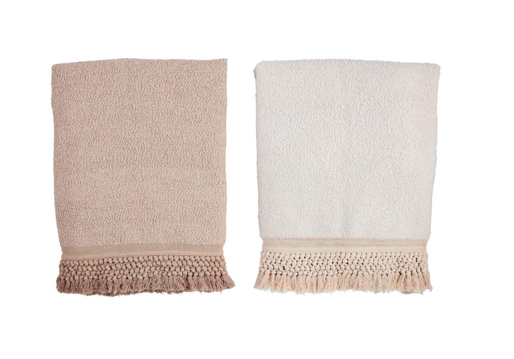 TASSEL THROW BLANKET - TAUPE