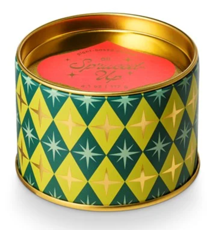 ALL SPRUCED UP HOTEL TIN CANDLE