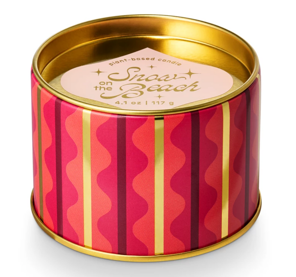SNOW ON THE BEACH HOTEL TIN CANDLE