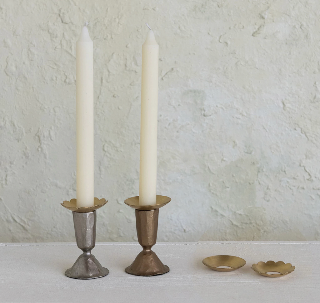 BRASS CANDLE BOBECHE - 2 STYLES