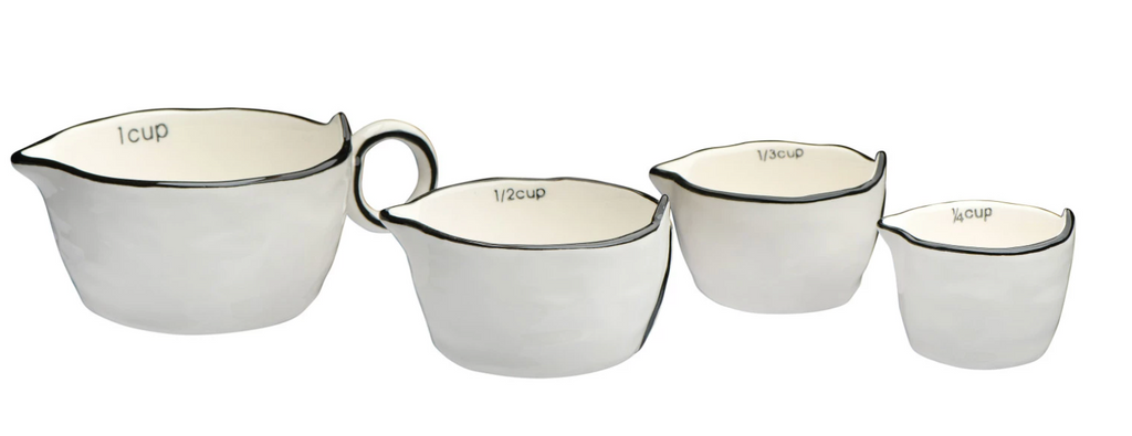 STONEWARE MEASURING CUPS - SET 0F 4