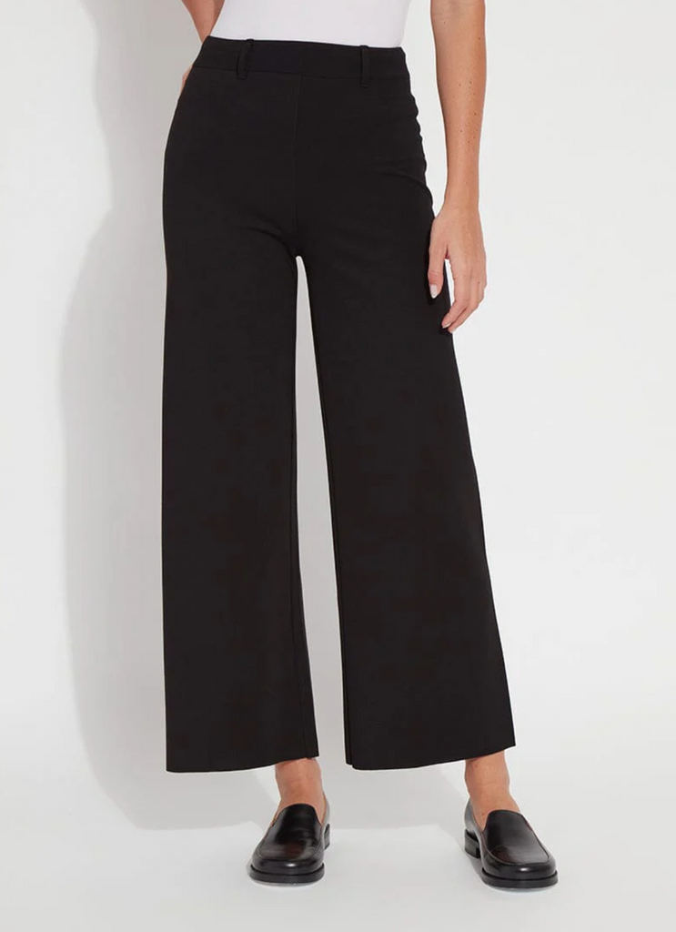 LYSSE' ERIN HI WAIST WIDE LEG PONTE - BLACK