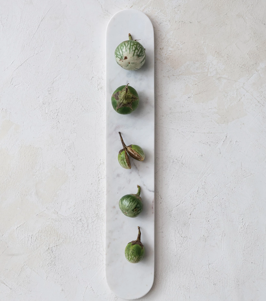 OVAL MARBLE SERVING BOARD - WHITE - IN STORE PICK UP ONLY!