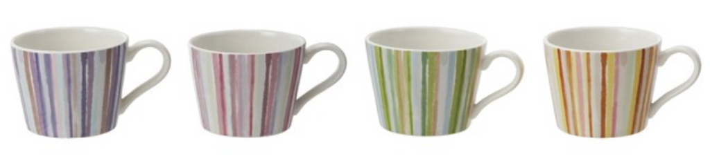 STONEWARE STRIPE MUGS