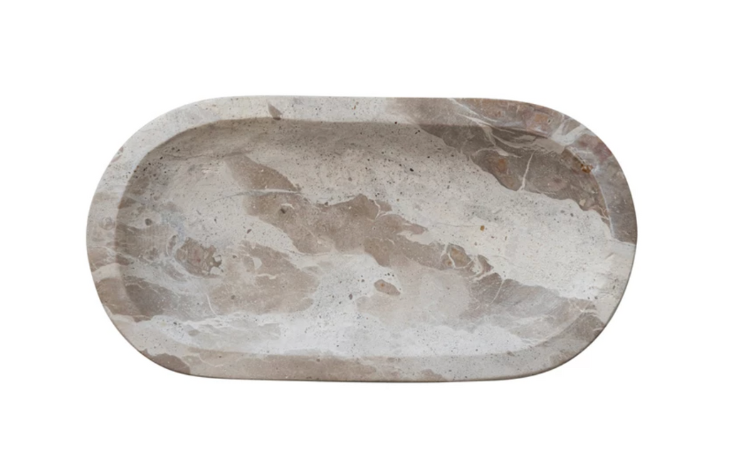 MARBLE DISH - BUFF COLOR - IN STORE PICK UP ONLY!