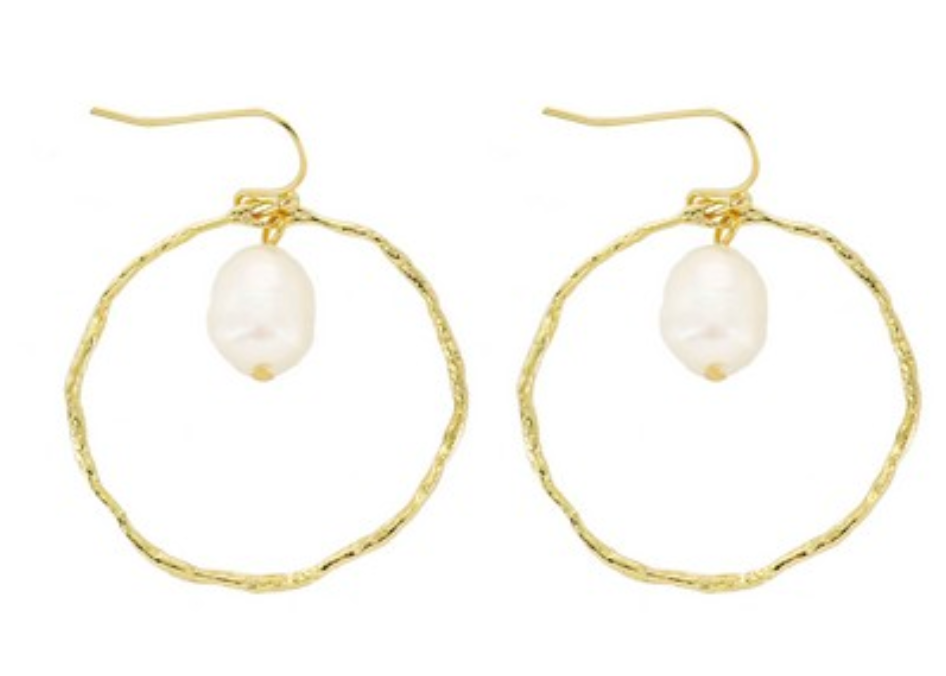 NOX GOLD PEARL EARRINGS