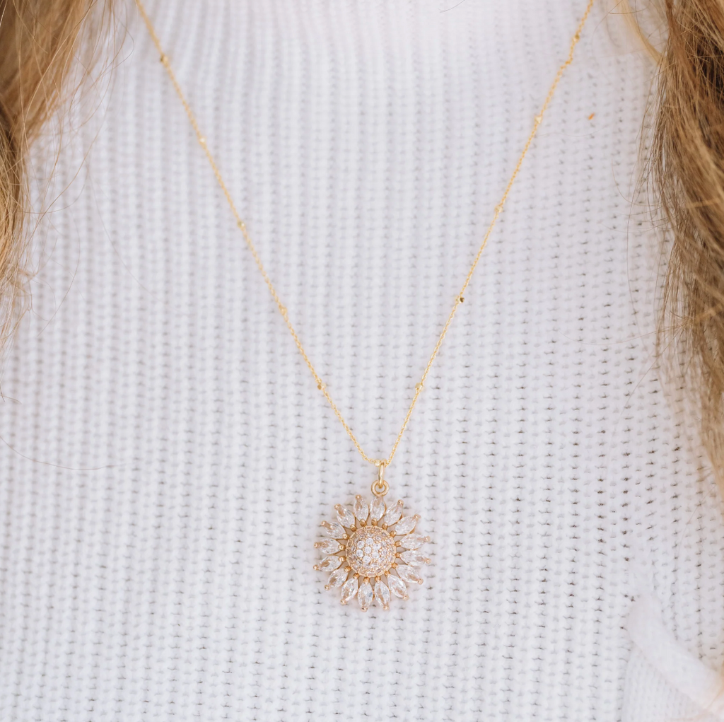 HEART OF THE OCEAN NECKLACE - SUNFLOWER