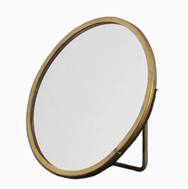 MONROE EASEL MIRROR - BRASS