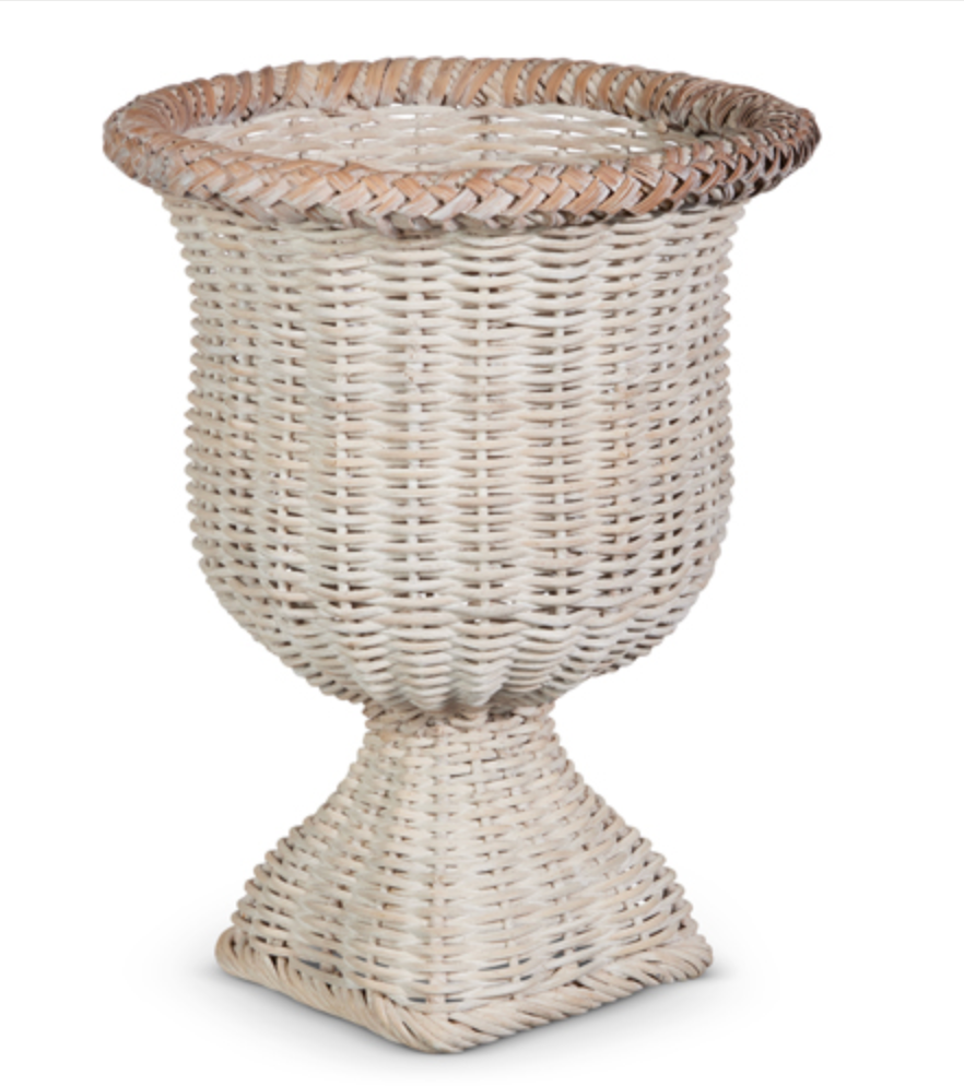 WHITE WOVEN URN - IN STORE PICK UP ONLY!