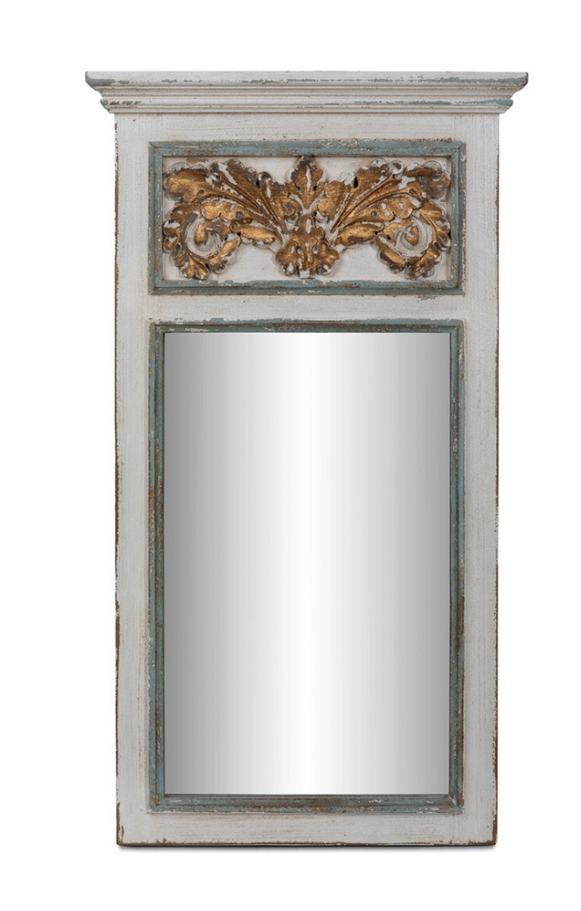 DENISE CARVED WOOD MIRROR - IN STORE PICK UP ONLY!