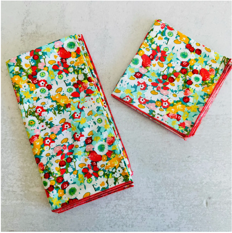 BOUNTIFUL GARDEN CLOTH NAPKINS SET OF 4