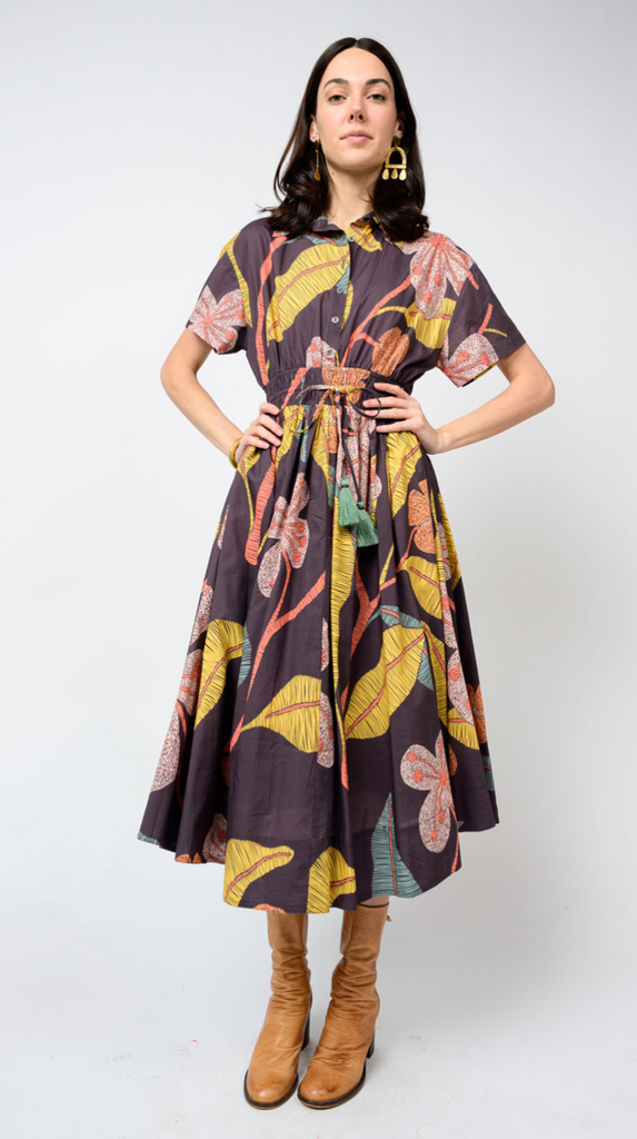 CINCHED WAIST SHIRTDRESS