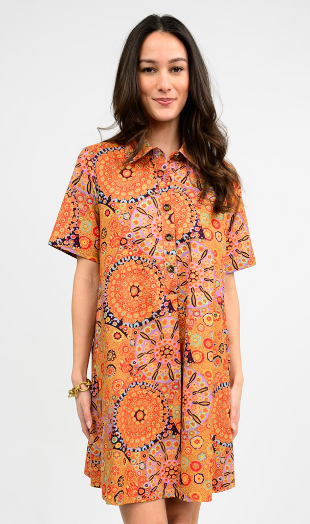KALEIDOSCOPE SHIFT DRESS