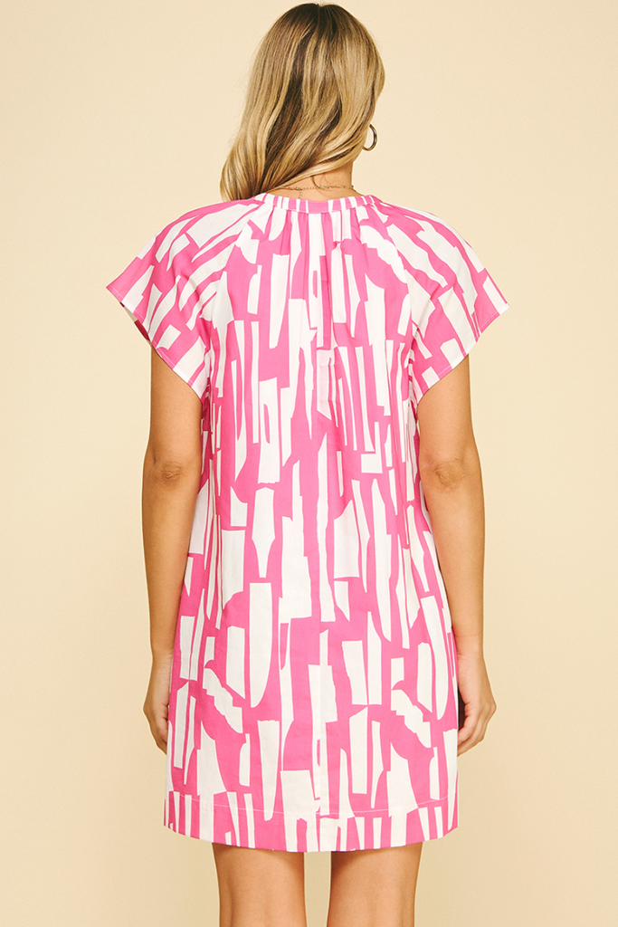 PRINT MINI TUNIC DRESS